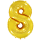 Flexmetal Folienballon -Zahl 8- Gold Folie 66cm-1St