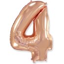 Flexmetal Folienballon -Zahl 4- Rosegold Folie 66cm-1St