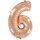 Flexmetal Folienballon -Zahl 6- Rosegold Folie 66cm-1St