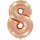 Flexmetal Folienballon -Zahl 8- Rosegold Folie 66cm-1St