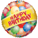 Conver Folienballon Happy Birthday Ballons  ø46cm-1St