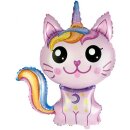 Luftballon Zauberkatze Rosa Folie-Figur 88cm Flexmetal