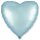 Flexmetal Folienballon Herz Blau-Hellblau Satin  ø45cm-1St