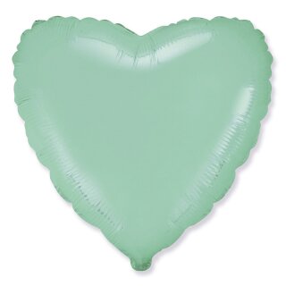 Flexmetal Folienballon Herz Grün-Mintgrün  ø45cm-1St