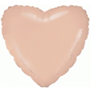 Flexmetal Folienballon Herz Orange-Pfirsich  ø45cm-1St
