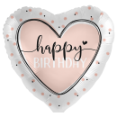 Premioloon Folien-Herzballon Happy Birthday...