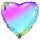 Flexmetal Folienballon Herz Regenbogen  ø45cm-1St