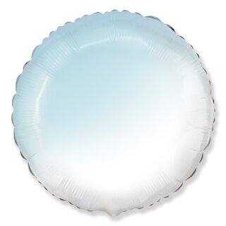 Flexmetal Folienballon Blau-Hellblau Farbverlauf ø45cm-1St