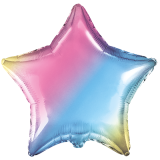 Flexmetal Folienballon Stern Regenbogen ø45cm-1St