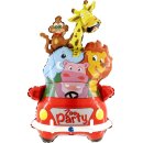 Grabo Folienballon Auto -Zoo Party- 98cm unverpackt-1St