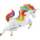 Grabo Folienballon Einhorn Regenbogen 120cm unverpackt-1St