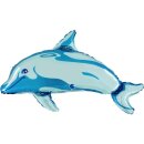 Grabo Folienballon Delfin Blau 96cm unverpackt-1St