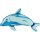 Grabo Folienballon Delfin Blau 96cm unverpackt-1St