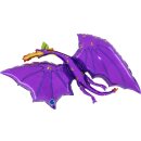 Grabo Folienballon Drachen Violett 121cm unverpackt-1St
