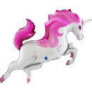 Grabo Folienballon Einhorn Rosa 120cm unverpackt-1St