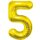 Godan Folienballon -Zahl 5- Gold Folie 85cm-1St