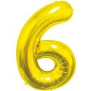 Godan Folienballon -Zahl 6- Gold Folie 85cm-1St