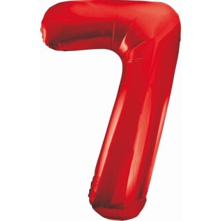Godan Folienballon -Zahl 7- Rot Folie 85cm-1St