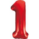 Godan Folienballon -Zahl 1- Rot Folie 85cm-1St