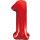 Godan Folienballon -Zahl 1- Rot Folie 85cm-1St