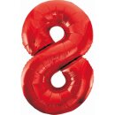 Godan Folienballon -Zahl 8- Rot Folie 85cm-1St