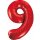 Godan Folienballon -Zahl 9- Rot Folie 85cm-1St