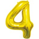 Godan Folienballon -Zahl 4- Gold Folie 85cm-1St