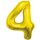 Godan Folienballon -Zahl 4- Gold Folie 85cm-1St