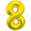 Godan Folienballon -Zahl 8- Gold Folie 85cm-1St