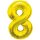 Godan Folienballon -Zahl 8- Gold Folie 85cm-1St
