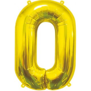 Godan Folienballon -Zahl 0- Gold Folie 85cm-1St
