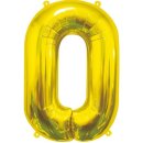 Godan Folienballon -Zahl 0- Gold Folie 85cm-1St