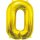 Godan Folienballon -Zahl 0- Gold Folie 85cm-1St