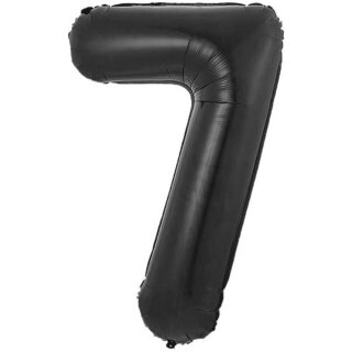Godan Folienballon -Zahl 7- Schwarz matt Folie 85cm-1St
