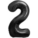 Godan Folienballon -Zahl 2- Schwarz matt Folie 85cm-1St