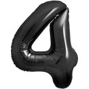 Godan Folienballon -Zahl 4- Schwarz matt Folie 85cm-1St