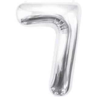 Godan Folienballon -Zahl 7- Silber Folie 85cm-1St