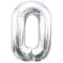 Godan Folienballon -Zahl 0- Silber Folie 85cm-1St