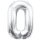 Godan Folienballon -Zahl 0- Silber Folie 85cm-1St