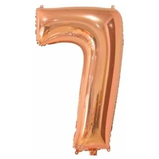 Anagram Folienballon -Zahl 7- Rosegold Folie 66cm-1St