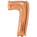 Anagram Folienballon -Zahl 7- Rosegold Folie 66cm-1St