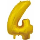 Anagram Folienballon -Zahl 4- Gold Folie 66cm-1St