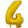 Anagram Folienballon -Zahl 4- Gold Folie 66cm-1St