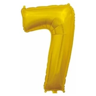 Anagram Folienballon -Zahl 7- Gold Folie 66cm-1St