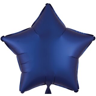 Globos Folienballon Stern Blau-Dunkelblau ø45cm unverpackt-1St