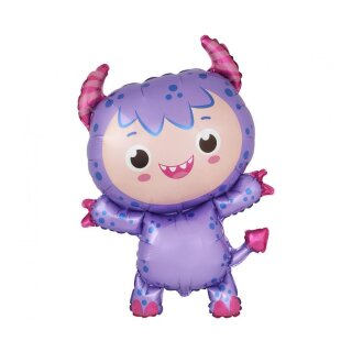 Flexmetal Folienballon Monster Baby Violett 87cm-1St