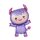 Flexmetal Folienballon Monster Baby Violett 87cm-1St
