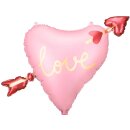 Partydeco Folienballon Love mit Pfeil  76cm-1St