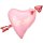 Partydeco Folienballon Love mit Pfeil  76cm-1St