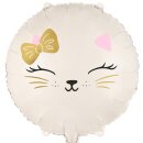 Partydeco Folienballon Katzenkopf  ø45cm-1St